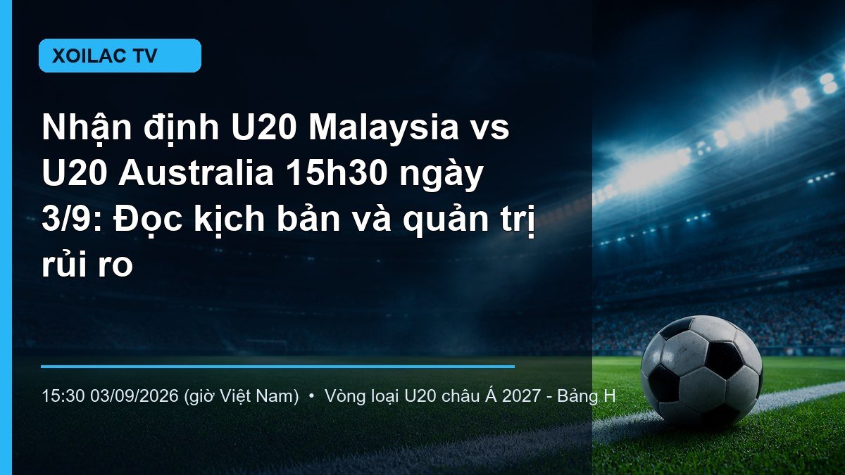 Minh họa trận U20 Malaysia gặp U20 Australia tại vòng loại U20 châu Á 2027